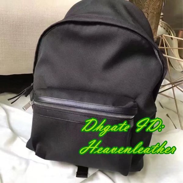 

Dfactoryoutlet new arrived aquality black canva backpack men and women fa hion black canva backpack ize 30 38 17cm