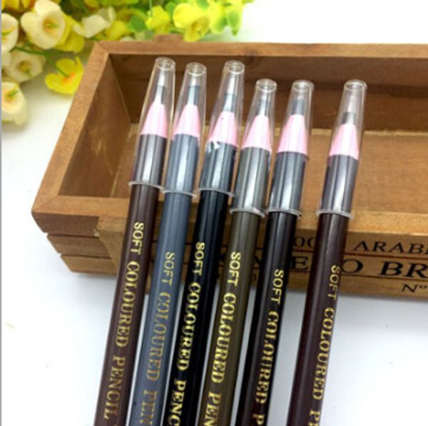 Wholesale 2017 new 36 PCS Long Lasting Light Brown Eyebrow Pencil Coffee Eye brow Pen Eye Beauty brow pencil waterproof Free shipping