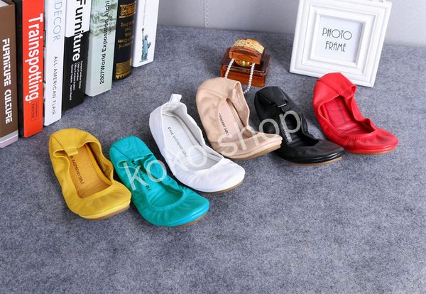 

Бесплатная доставка !Мода Марка Женская Обувь Кожа Балерина Складная Балетки Пор