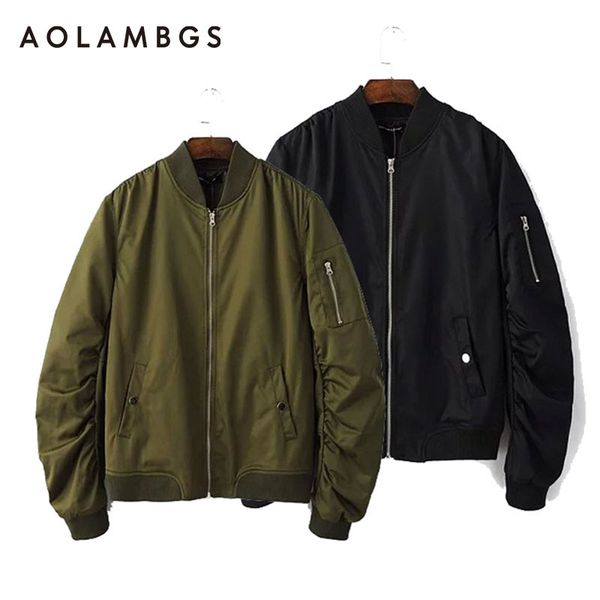 

wholesale- bomber jacket men ma1 casual long sleeve army green black pilot jackets 2016 spring autumn couples baseball uniform outerwear, Black;brown