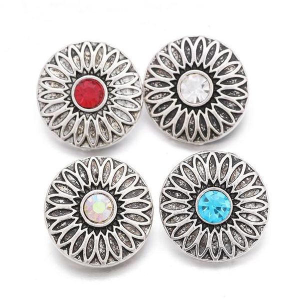 

new arrival wholesale sun flower metal ginger snaps button fit 18mm snaps buttons bangles&braceletsjewelry za0074