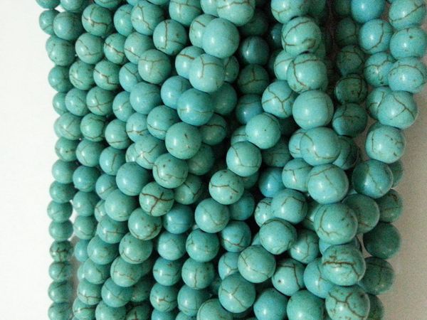 

wholesale 8mm link blue turkey turquoise gems round loose bead total 500pcs, Crystal