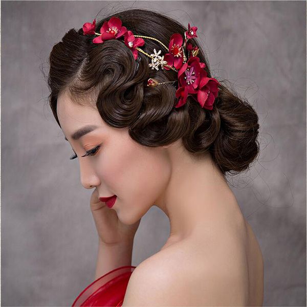 2020 Pakistani Bridal Hairstyles Gold Leaves Butterfly Wedding