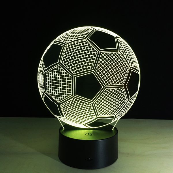 

seven colors changing soccer ball light football 3d visual led night light usb novelty table lamps as home decor besides lampara