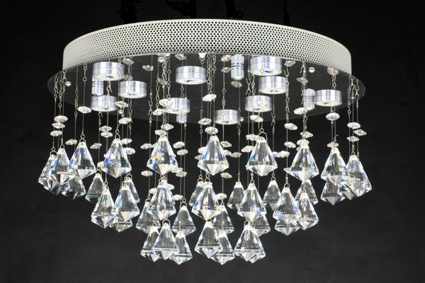 

crystal chandelier diamond crystal 15 inch dining-room lamp drawing room lights stainless steel 10 inches high