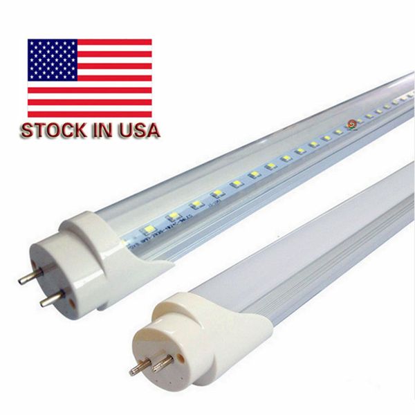 Tubi led t8 da 4 piedi Lampada fluorescente a led 22w Sostituisci la lampadina colore bianco freddo AC 85-265 V + Stock negli Stati Uniti Confezione da 25