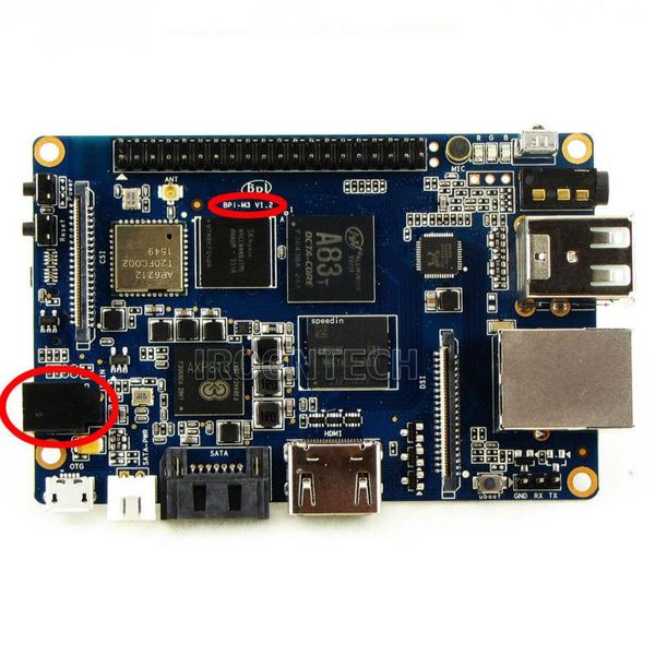 Бесплатная доставка версия 1.2: M3 Banana Pi M3 A83t Octa-Core (8-core)2GB RAM с демонстрационной платой wifibluetooth одноплатный компьютер SBC