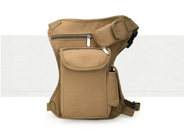 

5pcs outdoor canvas drop waist leg bags waist pack bag men running belt bicycle