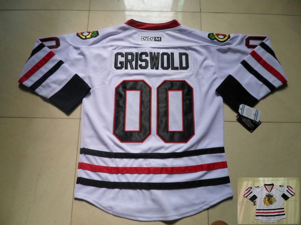 

vintage chicago blackhawks hockey jerseys 00 clark griswold vintage white clark griswold stitched ice hockey jerseys s-xxxl, Black;red