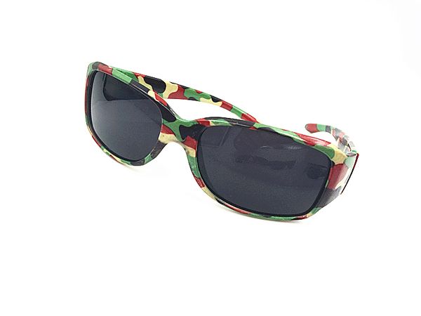 Esporte crianças camuflagem óculos de sol menino e menina óculos de sol espelho criança revestimento eyewear 24 pçs / lote frete grátis