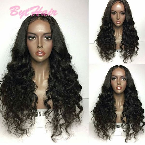 Bythair Human Hair Full Lace Wigs Long Curly Wigs For Black Women