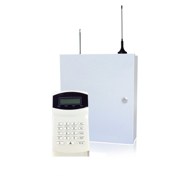 

home security self-defense pstn gsm sms alarm system 315/433mhz 16 wire and wireless zones lcd keypad burglar alarm