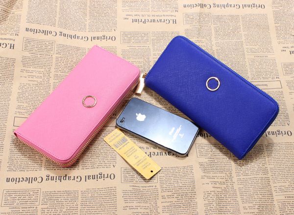 

2017 новая мода горячая распродажа классический тб женская сумка кошелек леди кожаные держатели карты длинный пункт кошелек на молнии