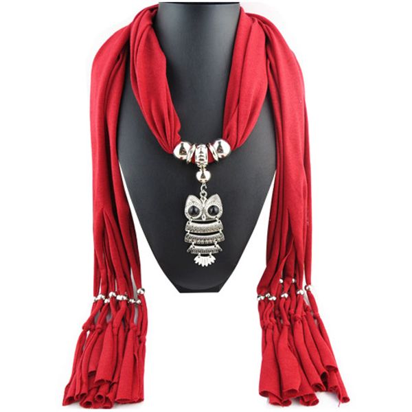 

женщина сова кулон ювелирные изделия шарф ожерелье шарф бахромой длинный шарф для весна зима бесплатная доставка, Blue;gray