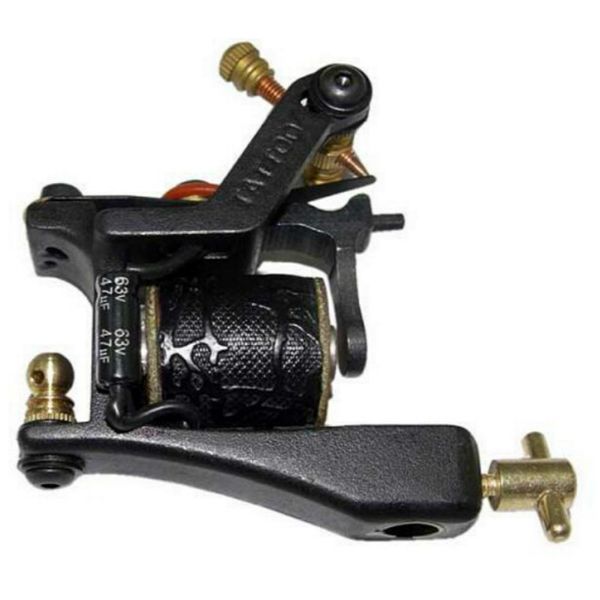 

iron tattoo guns t-dial tattoo machines 10 wrap coils chines liner shader black guns for tattoo supplies