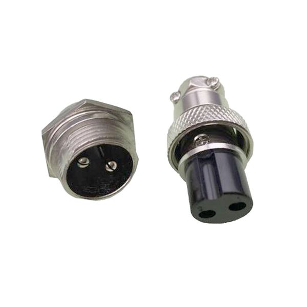 

5 Sets/kits 2 PIN 16mm GX16-2 Screw Aviation Connector Plug The aviation plug Cable connector Regular plug and socket