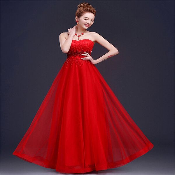 

2017 new graduation dresses elegant sweetheart bride gown long evening prom ball party homecoming formal dress, Blue;red