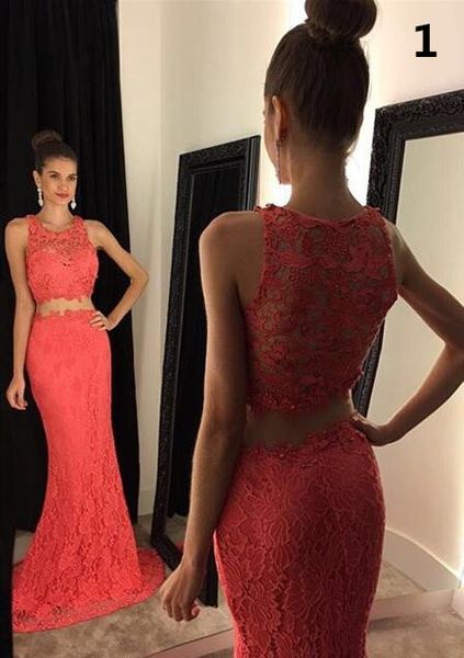 

custom two pieces pink lace prom dress sleeveless beading evening dress see through open back prom gown, Black