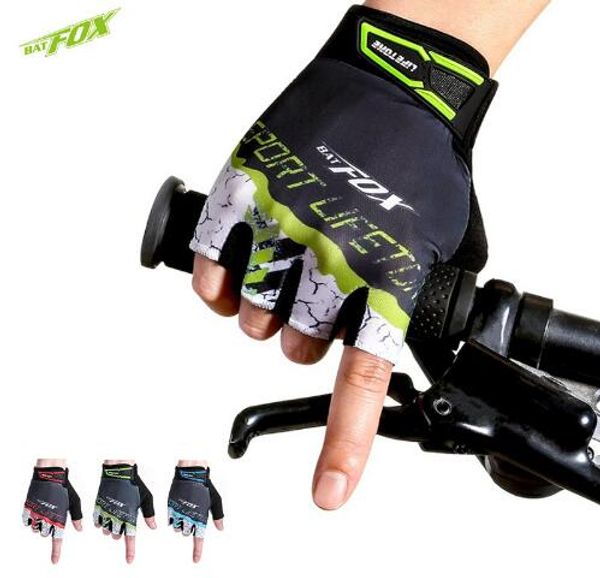 2017 Excellent Unisex Half Finger Fahrradhandschuhe Nylon Road/MTB Fahrradhandschuhe Atmungsaktive Anti-Schock-Sportfahrradhandschuhe Guantes Ciclismo