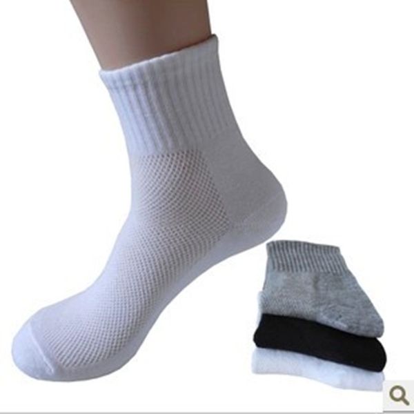 Мужские носки, длинные хлопковые носки, мужские весенне-летние однотонные сетчатые носки для одежды всех размеров, аксессуары305n