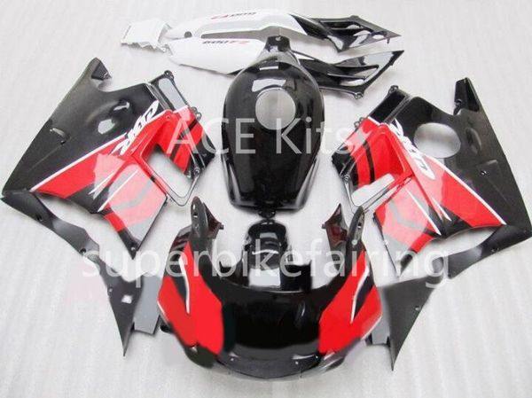 3 omaggi per Honda CBR600F2 91 92 93 94 CBR 600F2 CBR600 1991 1992 1993 1994 Carenatura moto ABS Nero Rosso AA9