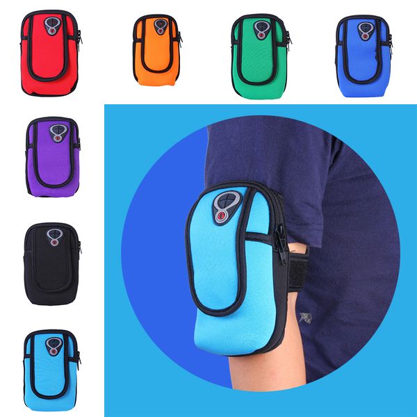 

universal waterproof outdoor sports running wrist pouch neoprene armband bag wallet for 4-6 inch smart phone sweatproof multifunction pack