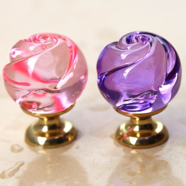 2019 Modern Fashion Creative Rose Glass Crystal Drawer Shoe
