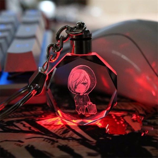 

Accept custom Anime Yuri!!! on Ice Yuri Plisetsky Crystal LED Light Keychain keyring Pendant