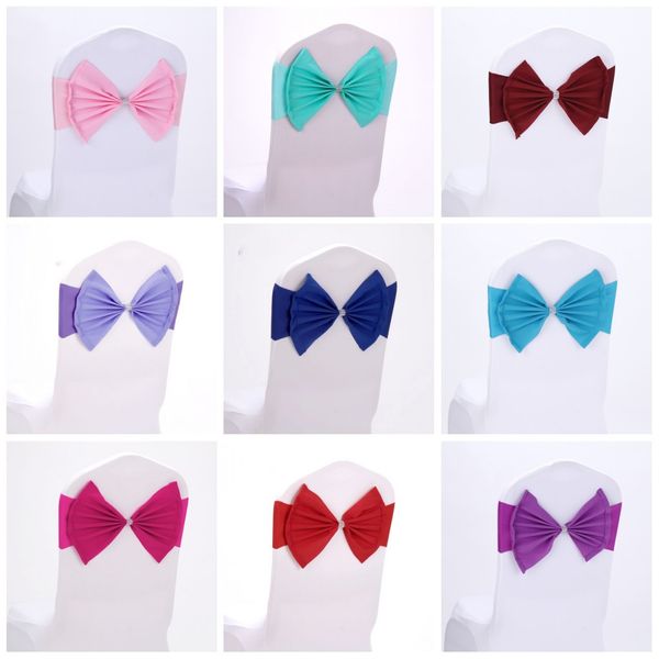 

elastic organza chair covers sashes band wedding bow tie backs bowknot spandex chairs sash buckles cover back hostel trim pink 2 8sk kk