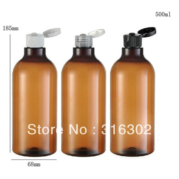 

DIY 500 мл янтарный ПЭТ бутылка с откидной крышкой, 500 мл коричневый пластиковая буты