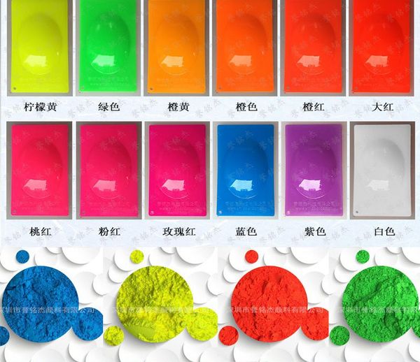 

wholesale-60gram x mixed 6 neon colors fluorescent phosphor pigment powder for nail polish/printing/painting/craft gifts, Silver;gold