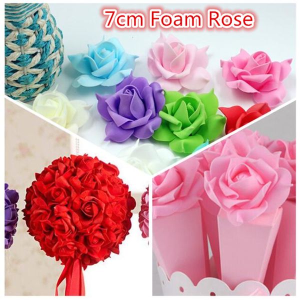 

wholesale- 10pcs pe foam pentagon rose artificial flowers for wedding home decoration mariage rosa flores clothing hats accessories