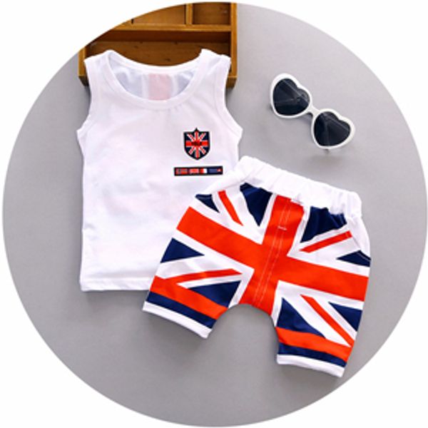 

2017 new arriva 1 2 3 years cotton baby clothing set 2pc for 1 2 3 years old boys vest suit fashion style children toolders infant clothing, White