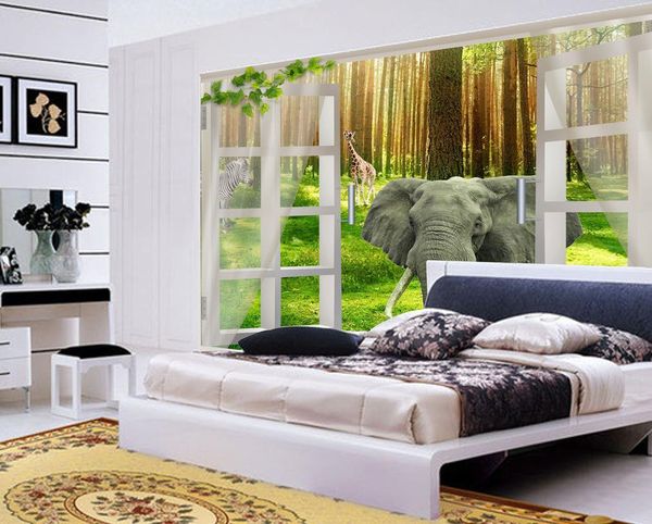

custom any size outside the forest animal tv wall fashion decor home decoration for bedroom