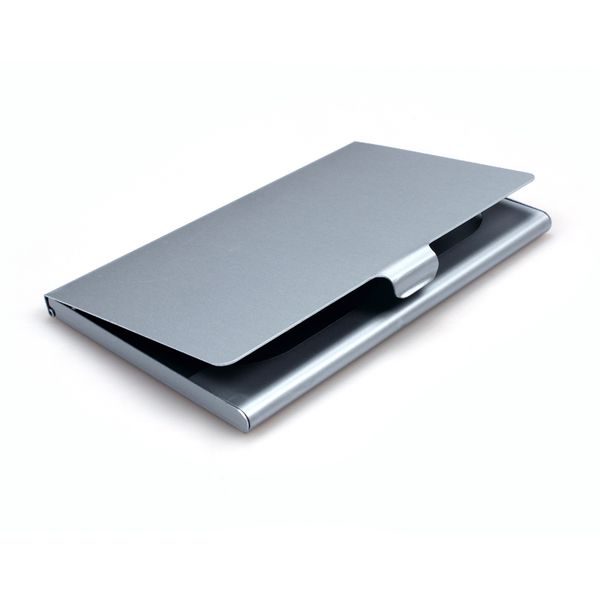 Nome da empresa Credit Card Titular Metal Aluminium Caixa Case de prata nova