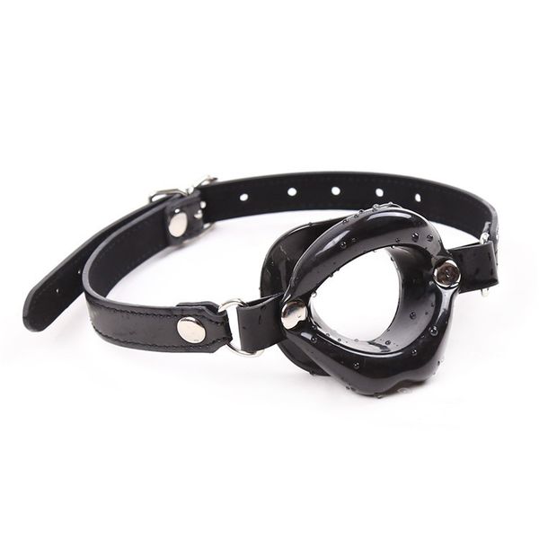 

shippingbdsm products genuine leather gag rubber mouth open & ring woman toys bondage o for gag lips fetish for cou seek