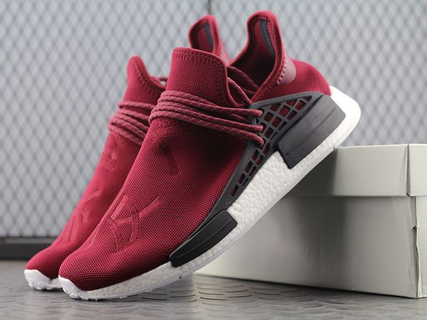 Scarpe da corsa PK Quality Fashion Pharrell Williams amici famiglia Human Race Scarpe da corsa viola hu con scatola Stivali semplici e semplici per la palestra