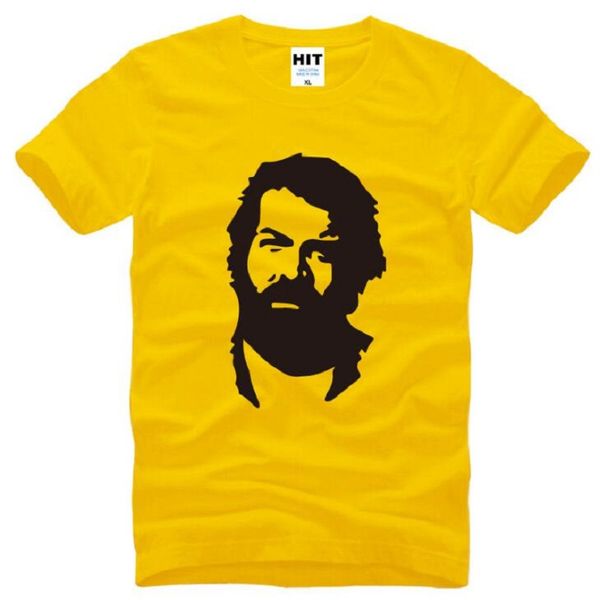 

new designer bud spencer t shirts men cotton short sleeve o-neck printed men's t-shirt fashion funs clothing male tees, White;black