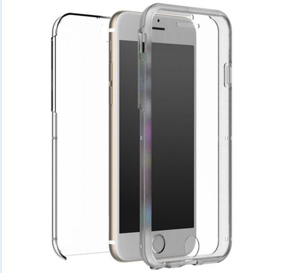 Handyhüllen 360 Grad Ganzkörper-TPU-Telefonhülle Vorderseite Rückseite Transparente schützende Softcover für iPhone 12 Mini Pro X XS MAX XR 8 6 7 Plus GB6E