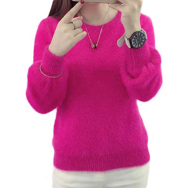 

wholesale-korean new autumn winter warm pullover sweater women 2016 solid long sleeve fashion all-match outwear bottoming 6 color, White;black