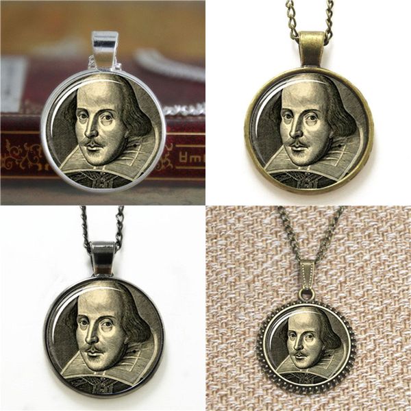 

10шт Шекспир портрет по сценарию текст ожерелье брелок закладка запонка серьга бр
