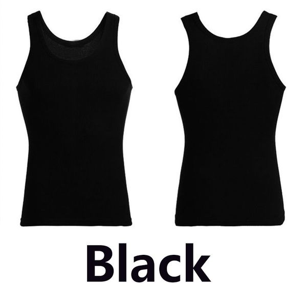

vest summer tights men's tank muscle sportwear sleeveless t-shirts fitness gqche, Black