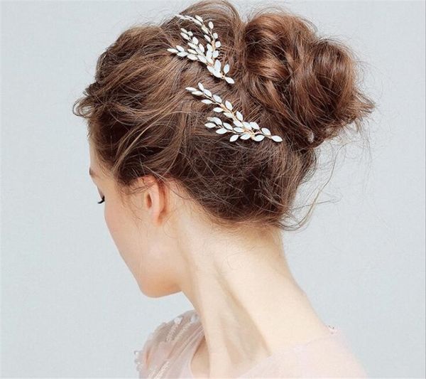 2019 Vintage Wedding Bridal Leaf Hair Comb Headpiece Jewelry