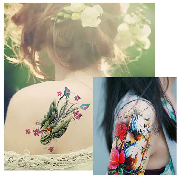 Acheter Diy Body Art Temporaire Tatouage Coloré Animaux Aquarelle Peinture Dessin Cheval Papillon Decal Imperméable Tatouages Autocollant De 08 Du