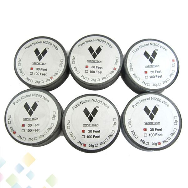 

Vapor TECH Pure Nickel Ni200 Wire Temperature Control Wire 30 Feet 22 24 26 28 30 32 Gauge for DIY Atomizer TC Mod