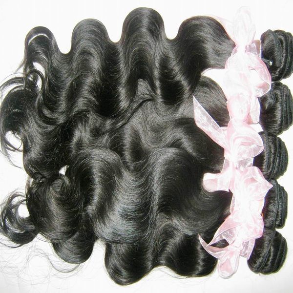 

wholesale virgin body wave malaysian human hair 1000g unprocessed 7a gorgeous weaves fedex shipping, Black