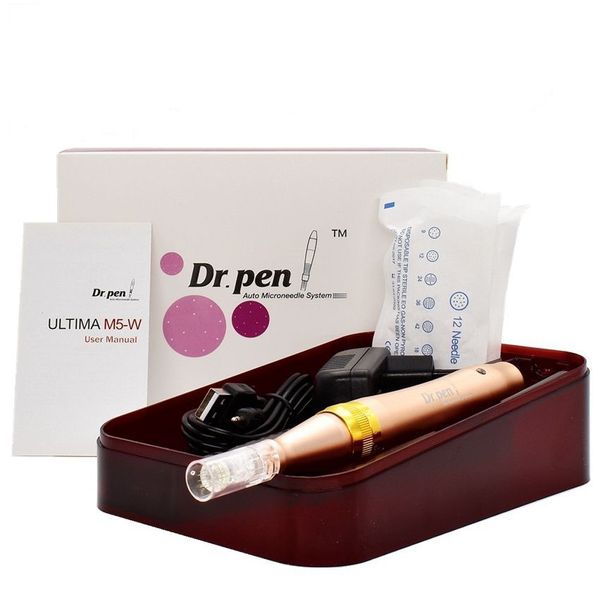 Беспроводная электрическая дерма Pen Dr Pen Ultima M5-W Перезаряжаемая дерма Pen 5 уровней регулируемая 0,25 мм-2,5 мм