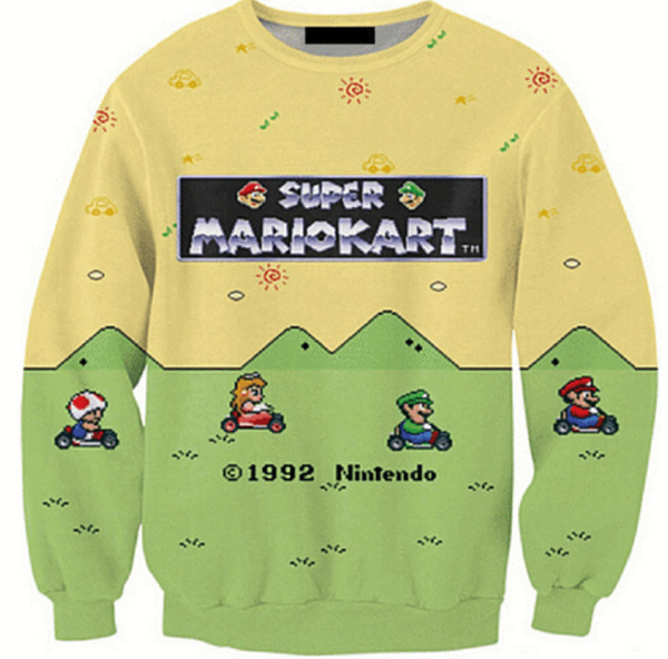 

новейшие модные женские / мужские супер марио игры стиль harajuku смешные 3d печати повседневная толстовка с круглым вырезом плюс размер b36, Black