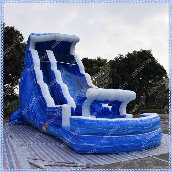 18fth high blue marble inflatable water slidegiant inflatable pool slide for kids and adults - Inflatable Pool Slide 18fth high blue marble inflatable water slidegiant inflatable pool slide for kids and adults - Inflatable Pool Slide
