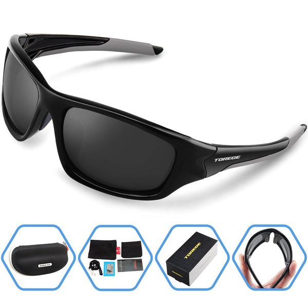 

wholesale- men summer outdoor polarized sports sunglasses for running fishing golf tr90 unbreakable frame fashion sport eyewear, White;black